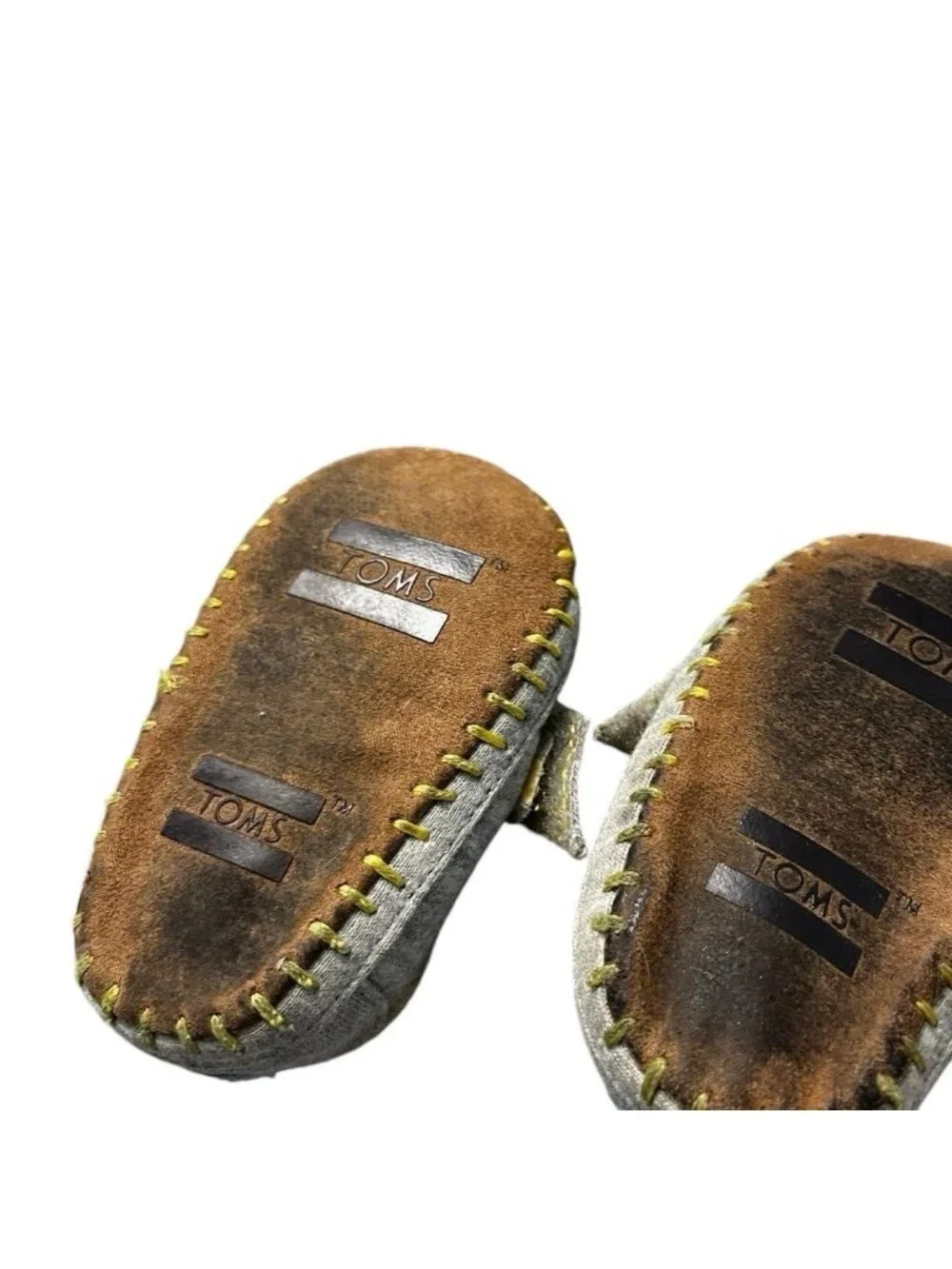 Toms Gray Soft Soled Embroidered Sun Shoes Infant Size 3
